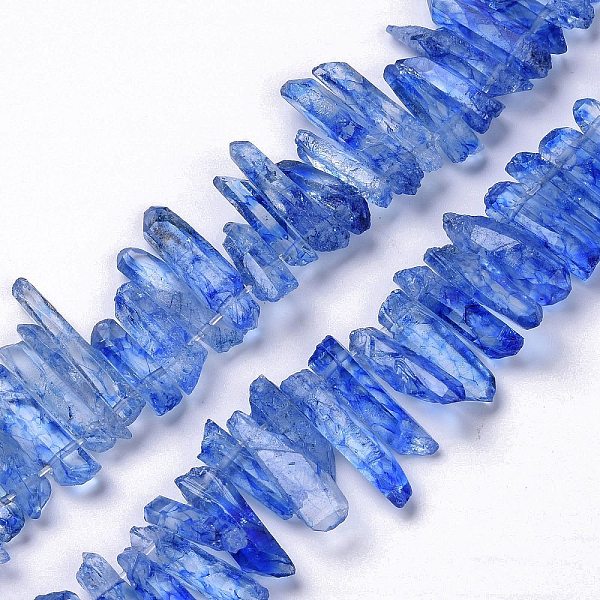 

PandaHall Natural Crackle Quartz Crystal Dyed Beads Strands, Chip, Royal Blue, 13~38x3~7x4~7mm, Hole: 1mm, about 67~70pcs/strand...