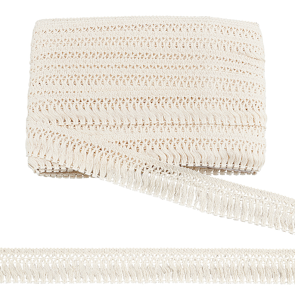 

PandaHall Cotton Tassel Ribbon, Underwear Clothing, Flat, Antique White, 1-5/8 inch(40mm), about 20 yards/card Cotton None