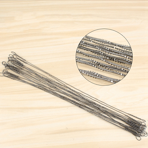 

PandaHall Scroll Jig Saw Blades Spiral Teeth, Wood Saw Blades Carbon Steel Wire Metal Cutting Hand Craft Tools For Carving, Stainless Steel...