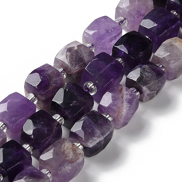 

PandaHall Natural Amethyst Beads Strands, with Seed Beads, Cube, Faceted, 9.5~11x9.5~10.5x9.5~10.5mm, Hole: 1.2mm, about 29pcs/strand...