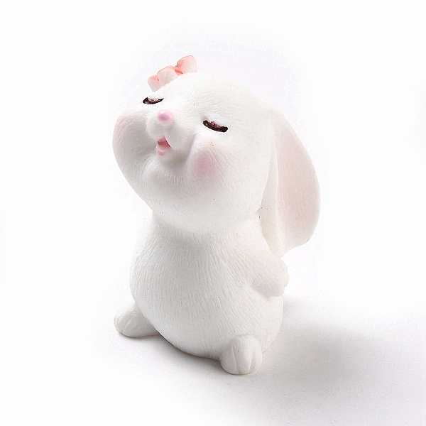 

PandaHall Opaque Resin Cabochons, Rabbit with Flower, Deep Pink, 31x19x23mm Resin Rabbit