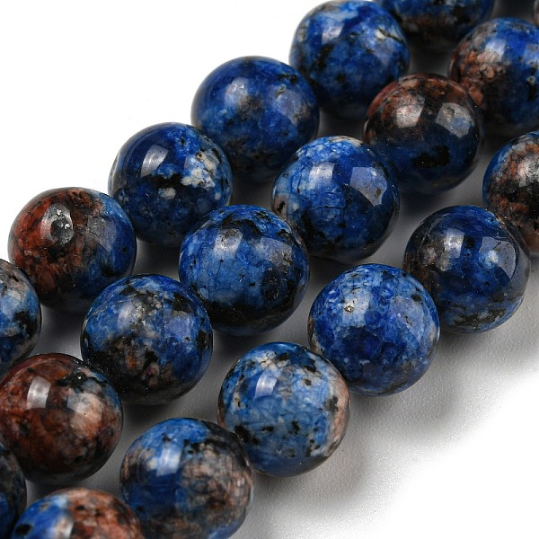 

PandaHall Natural Larvikite Beads Strands, Dyed, Round, Dark Blue, 8~8.5mm, Hole: 1mm, about 47~49pcs/strand, 14.5 inch~14.9 inch(37~38cm)...
