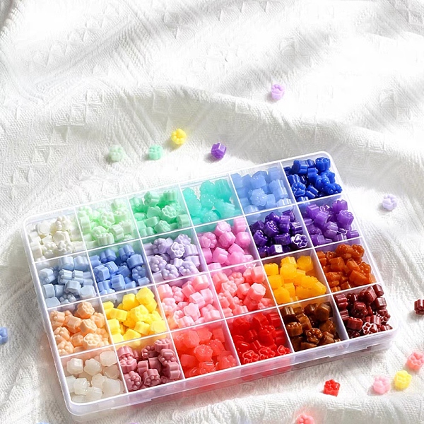 

PandaHall 10 Grids 10 Random Colors Sealing Wax Particles, for Retro Seal Stamp, Cat Paw Print, Mixed Color, 5mm, 24color Wax Multicolor