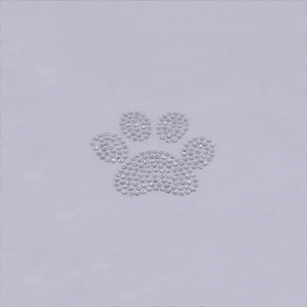 PandaHall Glitter Hotfix Rhinestone(Hot Melt Adhesive On The Back), Costume Accessories, Dog Paw, Crystal, 55x58x1.5mm Acrylic Rhinestone...