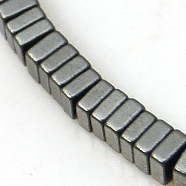 

PandaHall Non-magnetic Synthetic Hematite Beads Strands, Square, Gray, 2x2x1mm, about 400pcs/strand, 16 inch Non-magnetic Hematite Square...