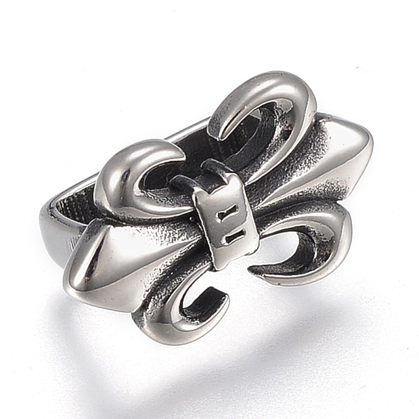 

PandaHall 304 Stainless Steel Slide Charms, Fleur De Lis, Antique Silver, 20x12x11mm, Hole: 7x13mm 304 Stainless Steel Flower