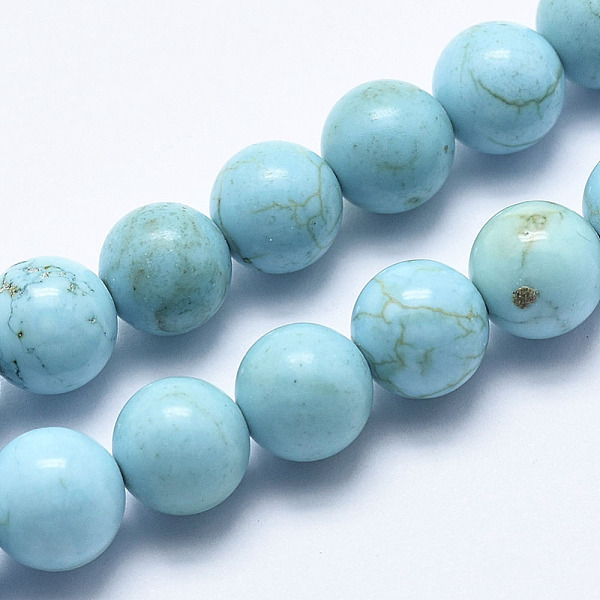 

PandaHall Natural Magnesite Beads Strands, Dyed & Heated, Round, Cyan, 6mm, Hole: 1mm, about 62pcs/strand, about 15 inch Magnesite Round...