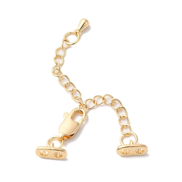 

PandaHall Brass Chain Extender, Curb Chain, Real 18K Gold Plated, 23mm Brass