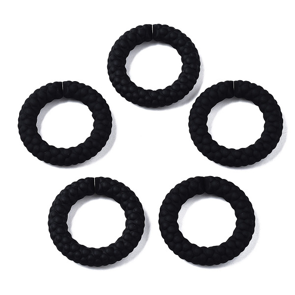 

PandaHall Spray Painted CCB Plastic Linking Rings, Quick Link Connectors, for Jewelry Chain Making, Ring, Black, 39x39x7.5mm, Inner Diameter...