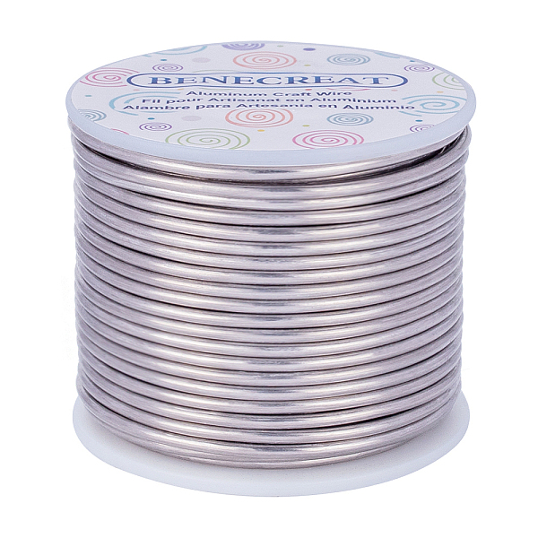 

PandaHall BENECREAT 10 Gauge/2.5mm Tarnish Resistant Jewelry Craft Wire 24.5m Bendable Aluminum Sculpting Metal Wire for Jewelry Craft..., Gray