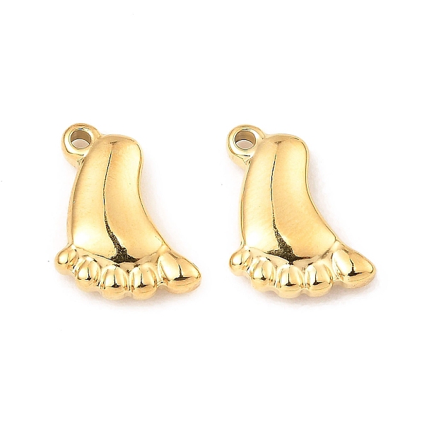 

PandaHall 304 Stainless Steel Pendants, Footprint Charm, Real 18K Gold Plated, 15.5x11.5x3.5mm, Hole: 1.6mm 304 Stainless Steel Footprint