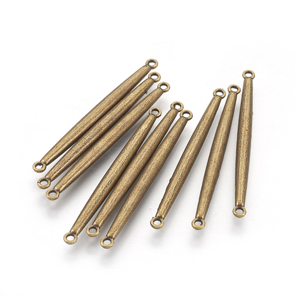 

PandaHall Tibetan Style Alloy Links connectors, Lead Free & Nickel Free, Bar, Antique Bronze, 3x40x3mm, Hole: 1mm Alloy Others