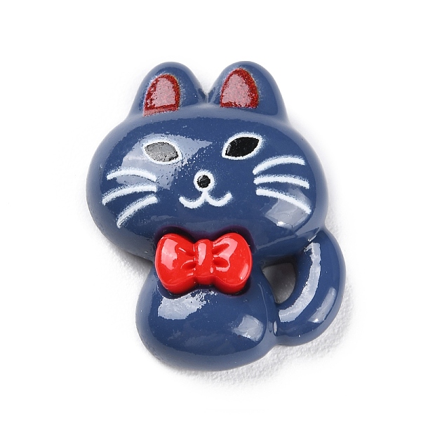 

PandaHall Halloween Theme Opaque Resin Cabochons, for Jewelry Making, Cat Shape, 27x21.5x8mm Resin Cat Shape