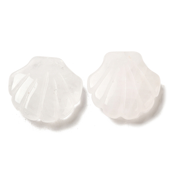 

PandaHall Natural Quartz Crystal Carved Healing Shell Figurines, Reiki Energy Stone Display Decorations, 30~30.5x30x8~8.5mm Quartz Crystal...