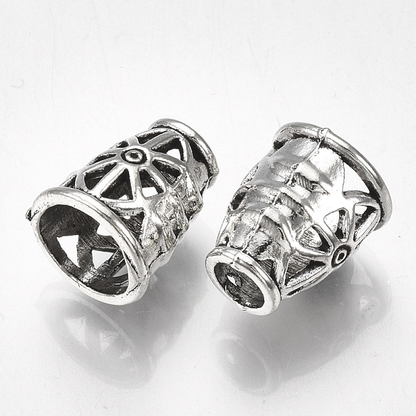 

PandaHall Tibetan Style Alloy Bead Cones, Apetalous, Antique Silver, 13x11mm, Hole: 4.5mm, inner diameter: 8.5mm Alloy