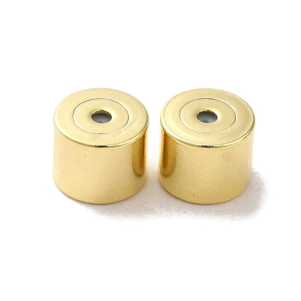 

PandaHall Brass Studs Earrings Findings, Column, Real 24K Gold Plated, 5x4mm, Hole: 0.8mm Brass Column