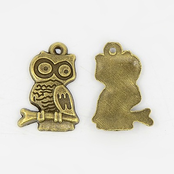 

PandaHall Tibetan Style Alloy Pendants, Lead Free & Cadmium Free & Nickel Free, Owl, Halloween Jewelry, Antique Bronze, 22x15x3mm, Hole: 2mm...