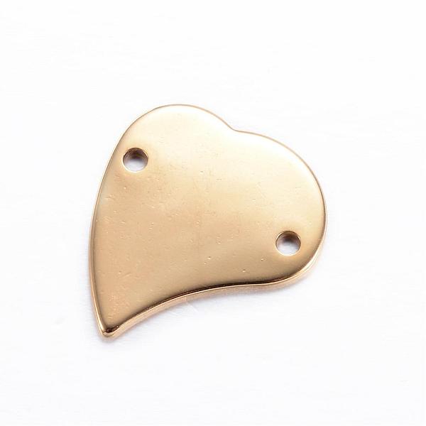 

PandaHall 201 Stainless Steel Links connectors, Heart, Golden, 23x20x1.2mm, Hole: 2mm 201 Stainless Steel Heart
