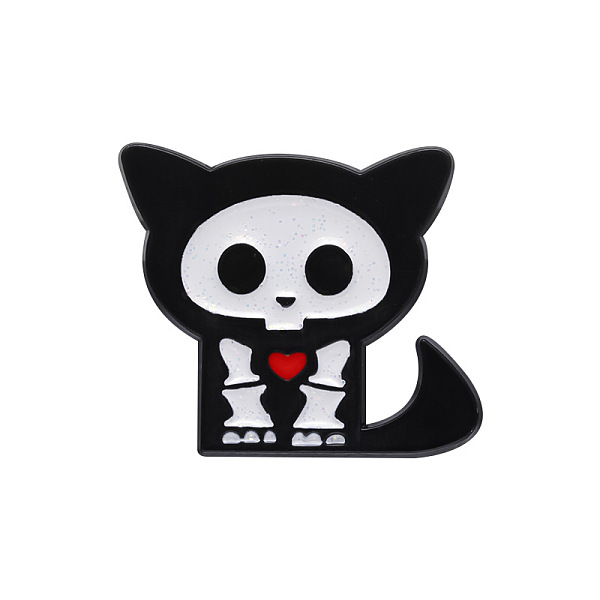 Black Alloy Brooches