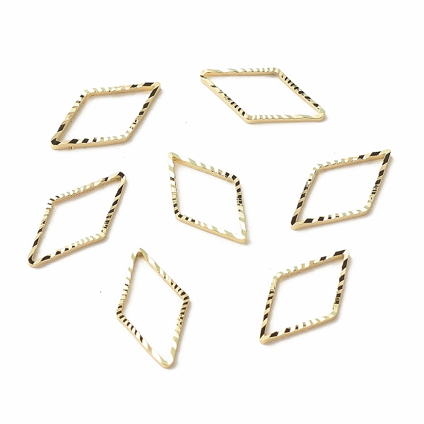 

PandaHall Brass Linking Rings, Long-Lasting Plated, Cadmium Free & Lead Free, Rhombus, Real 24K Gold Plated, 16x9x1mm, Inner Diameter...