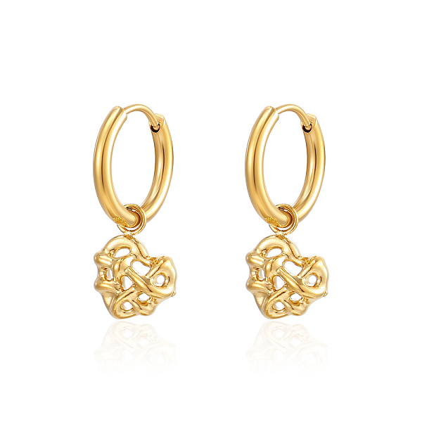 

PandaHall Heart Stainless SteelHoop Earrings for Women Stainless Steel