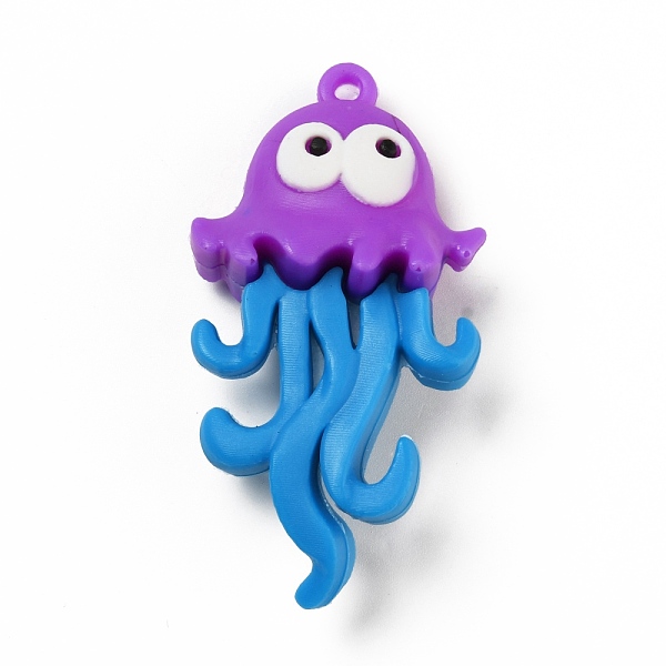 

PandaHall PVC Plastic Big Pendants, Jellyfish, Colorful, 63x33x20.5mm, Hole: 3mm PVC Other Animal