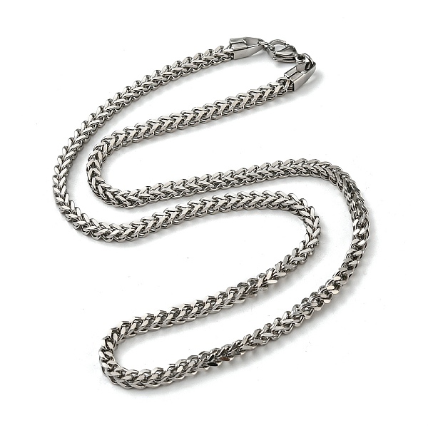 

PandaHall 201 Stainless Steel Wheat Chains Necklace, Stainless Steel Color, 22.05 inch(56cm) 201 Stainless Steel