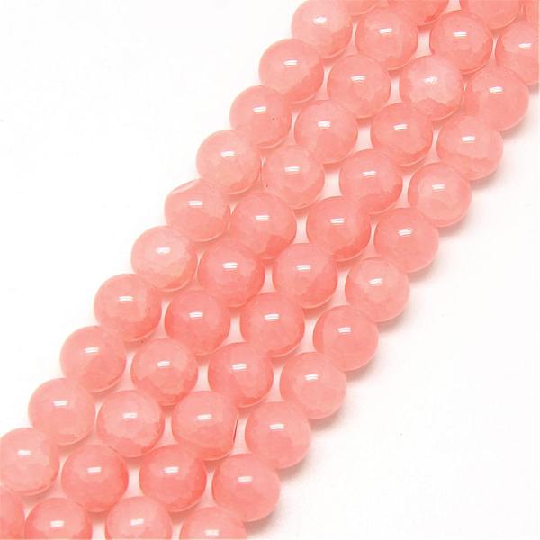 

PandaHall Baking Painted Crackle Glass Bead Strands, Round, Light Salmon, 8mm, Hole: 1.3~1.6mm, about 100pcs/strand, 31.4 inch Glass Round..., Red