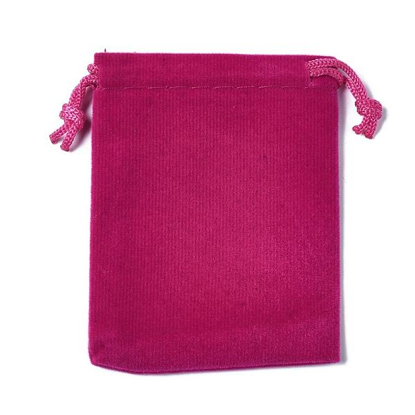 

PandaHall Rectangle Velvet Pouches, Gift Bags, Camellia, 15x12cm Velvet Pink