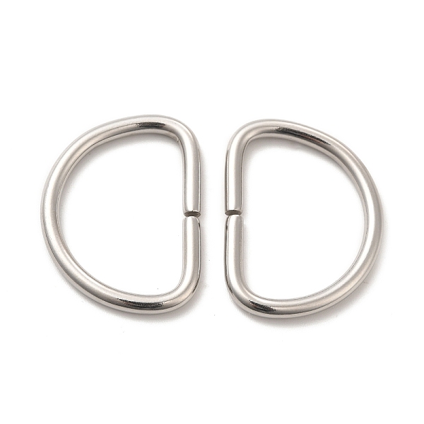 

PandaHall 304 Stainless Steel D Rings, Buckle Clasps, for Webbing, Strapping Bags, Garment Accessories, Stainless Steel Color...