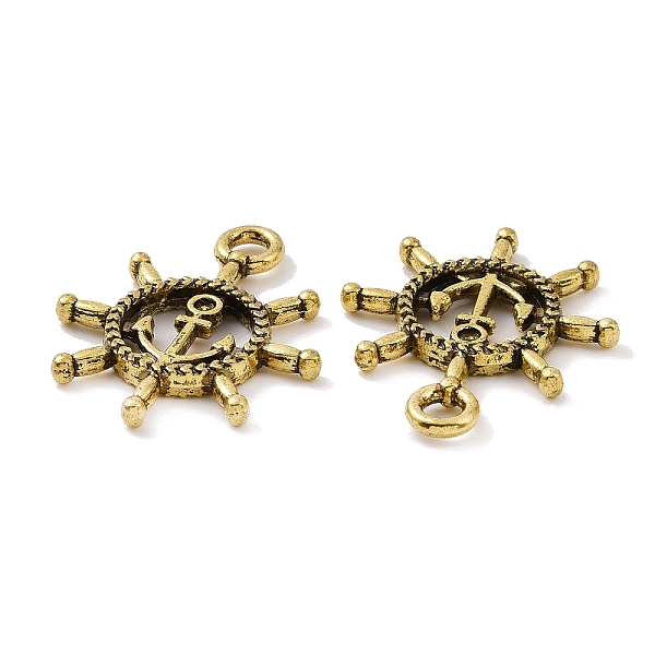 

PandaHall Tibetan Style Alloy Charms, Helm with Anchor, Antique Golden, 12x10x9.5mm, Hole: 5mm, about 471pcs/1000g Alloy Anchor & Helm