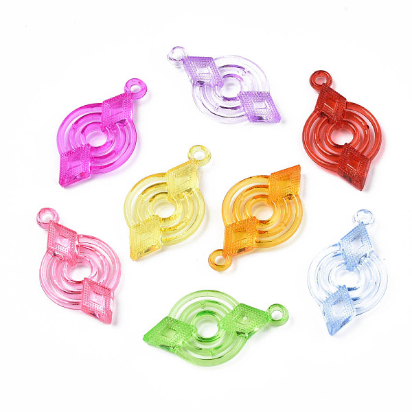 

PandaHall Transparent Acrylic Pendants, Oval, Mixed Color, 35~36.5x20x5mm, Hole: 2mm, about 510pcs/500g Acrylic Oval Multicolor