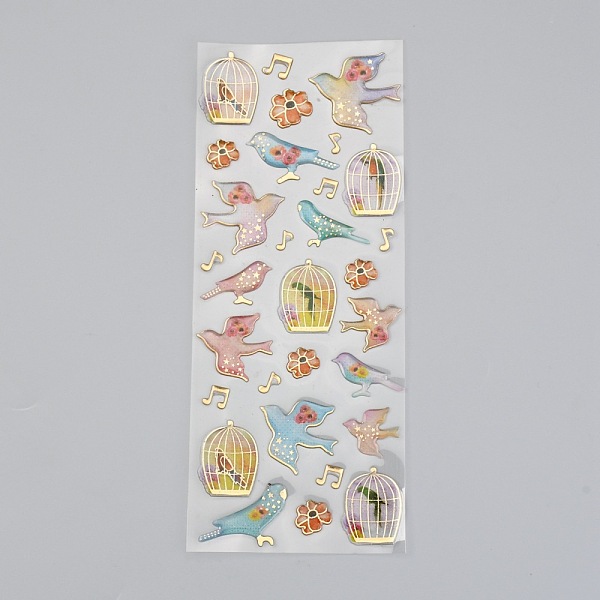 

PandaHall Epoxy Resin Sticker, for Scrapbooking, Travel Diary Craft, Bird & Birdcage Pattern, 0.7~3.1x0.45~2.8cm Epoxy Resin Bird