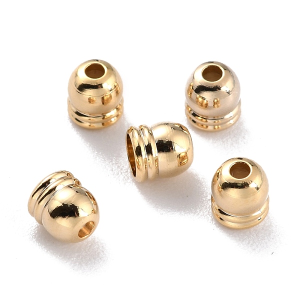 

PandaHall Brass Core End Caps, Long-Lasting Plated, Column, Real 24K Gold Plated, 4.5x4mm, Hole: 1.5mm, Inner Diameter: 3mm Brass