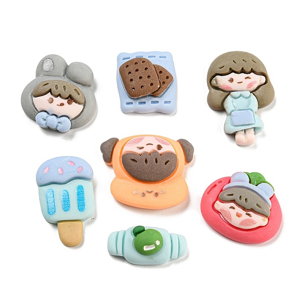 

PandaHall Self-Adhesive Opaque Resin Cabochons Set, Cartoon 3D Cabochons for Craft, Ice Cream, Package Size: 110x70mm Resin Ice Cream..., Multicolor