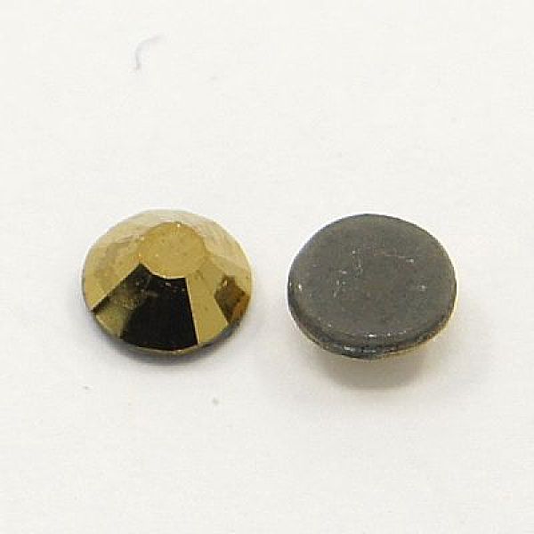 

PandaHall Glass Hotfix Rhinestone, Grade AA, Flat Back & Faceted, Half Round, Aurum, SS20, 4.6~4.8mm, about 1440pcs/bag Glass Rhinestone..., Gold