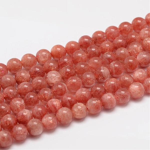 

PandaHall Natural Sunstone Beads Strands, Round, Salmon, 7mm, Hole: 0.8mm, about 54pcs/strand, 16 inch Sunstone Round Red