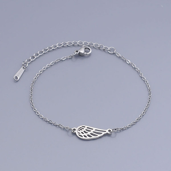 

PandaHall 201 Stainless Steel Link Bracelets, with Lobster Claw Clasps, Wing, Stainless Steel Color, 6-3/4 inch(17~17.2cm) 201 Stainless...