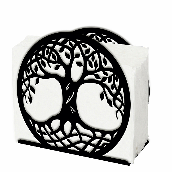 

PandaHall Iron Napkin Holder, Tree of Life, 125x50x125mm Iron Tree of Life Black