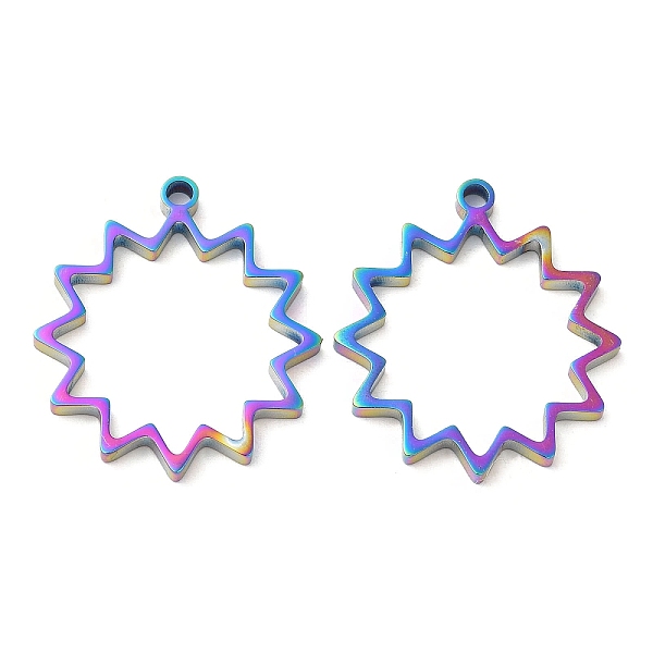

PandaHall 304 Stainless Steel Open Back Bezel Star Pendants, For DIY UV Resin, Epoxy Resin, Pressed Flower Jewelry, Rainbow Color, 31x28x3mm...