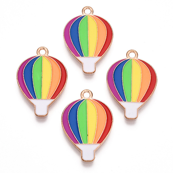 

PandaHall Rainbow Color Pride Alloy Enamel Pendants, Hot Air Balloon Charms, Light Gold, Colorful, 24.5x16.5x1.3mm, Hole: 2mm Alloy+Enamel...