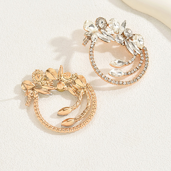

PandaHall Golden Brass Micro Pave Cubic Zirconia Dangle Stud Earrings, Flower, Clear, No Size Cubic Zirconia Clear