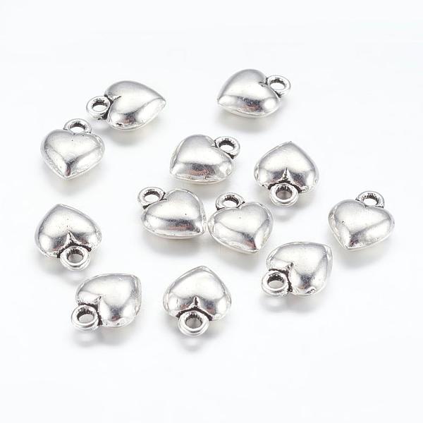 

PandaHall Tibetan Style Alloy Charms, Lead Free and Cadmium Free, Heart, Antique Silver, 11.5mm long, 9mm wide, 4.5mm thick, hole: 1.5mm...