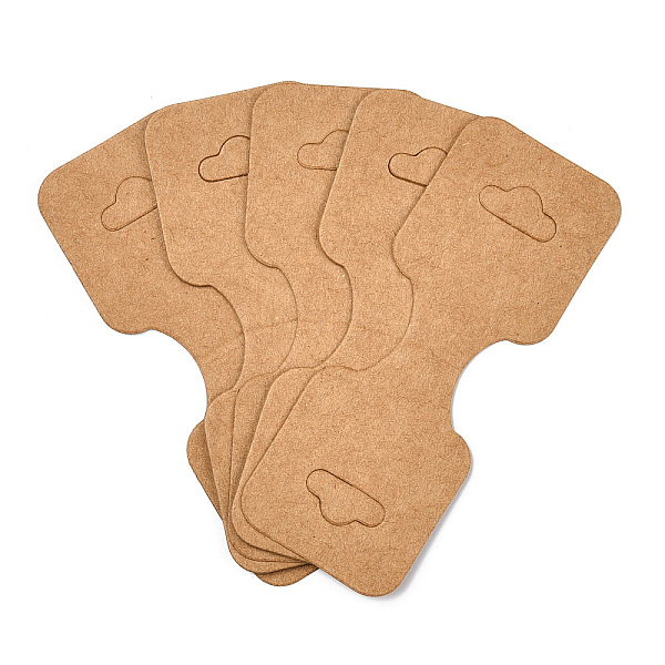 

PandaHall Blank Kraft Paper Fold Over Jewelry Display Cards with Hanging Hole, Used For Necklace, Bracelet and Mobile Pendants, Rectangle..., Brown