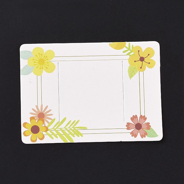 

PandaHall Rectangle Paper Hair Clip Display Cards, Hair Bow Holder Cards, Hair Accessories Supplies, White, Flower Pattern, 5x7x0.03cm Paper...