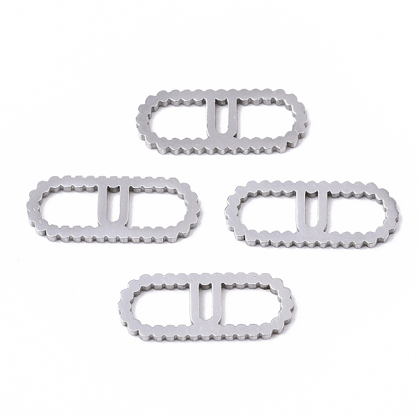 

PandaHall 201 Stainless Steel Links Connectors, Laser Cut, Oval with Letter, Stainless Steel Color, Letter.U, 15x6x1mm, Hole: 4x5~7mm 201...