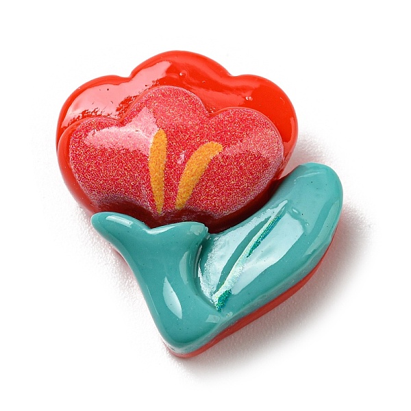 

PandaHall Autumn Opaque Resin Plant Decoden Cabochons, Flower, 20.5x19x9mm Resin Flower