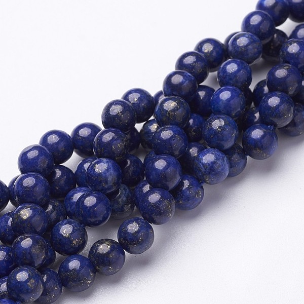 

PandaHall 16 inch Grade A Round Dyed Natural Lapis Lazuli Beads Strand, 4mm, Hole: 1mm, about 92pcs/strand, 16 inch. Lapis Lazuli Round Blue