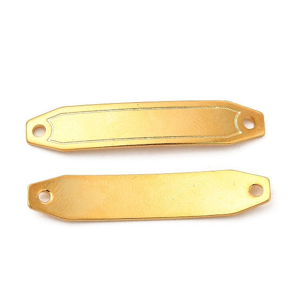 

PandaHall 201 Stainless Steel Connector Charms, Curved Rectangle Links, Real 24K Gold Plated, 30.5x6x0.8mm, Hole: 1.4mm 201 Stainless Steel...