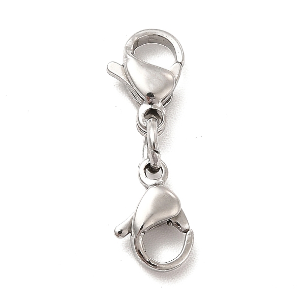 

PandaHall 304 Stainless Steel Double Lobster Claw Clasps, Stainless Steel Color, 20mm 304 Stainless Steel Others